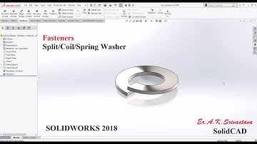 how to make Split/Single Coil washer in Solidworks 2018