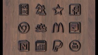 3D Wood digital aesthetic app icons for ios 14 and social media widget for iphone home screen theme screenshot 2