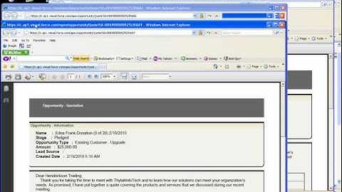PDF with salesforce: how to do Mail Merge VS Visual force page Demo