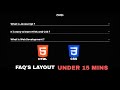Build a Modern FAQ Page | HTML, CSS, JavaScript