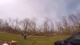 Falling-Derrick mast system for use at 3YØZ