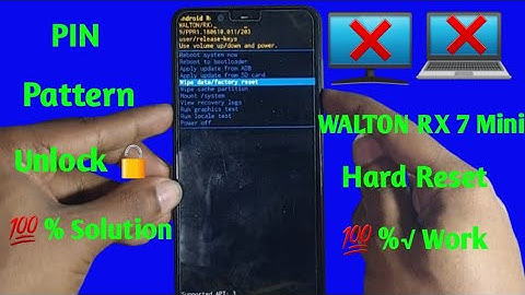 WALTON RX7 Mini Pin Pattern Reset Factory data Hard Reset 💯% Unlock 🔓 Without PC Erase Data 💯Working