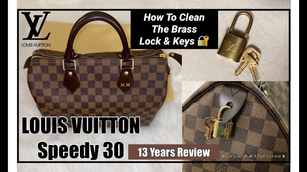 271 | LOUIS VUITTON SPEEDY 30 | 13 YEARS REVIEW | *HOW TO CLEAN THE LOCK & KEYS* ℳ.ℳ ♛ - YouTube