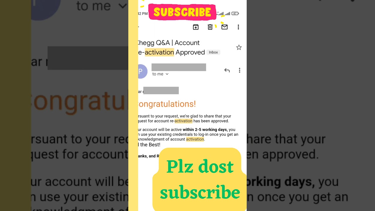 Chegg account Re-activated | Chegg account revoked 🔥😱 #chegg #shorts #viral #reactivatecheggaccount