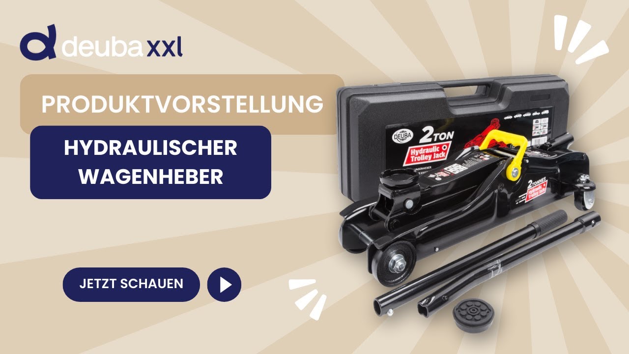 DEUBA® Wagenheber Schwarz 2t 85-330mm inkl. Koffer