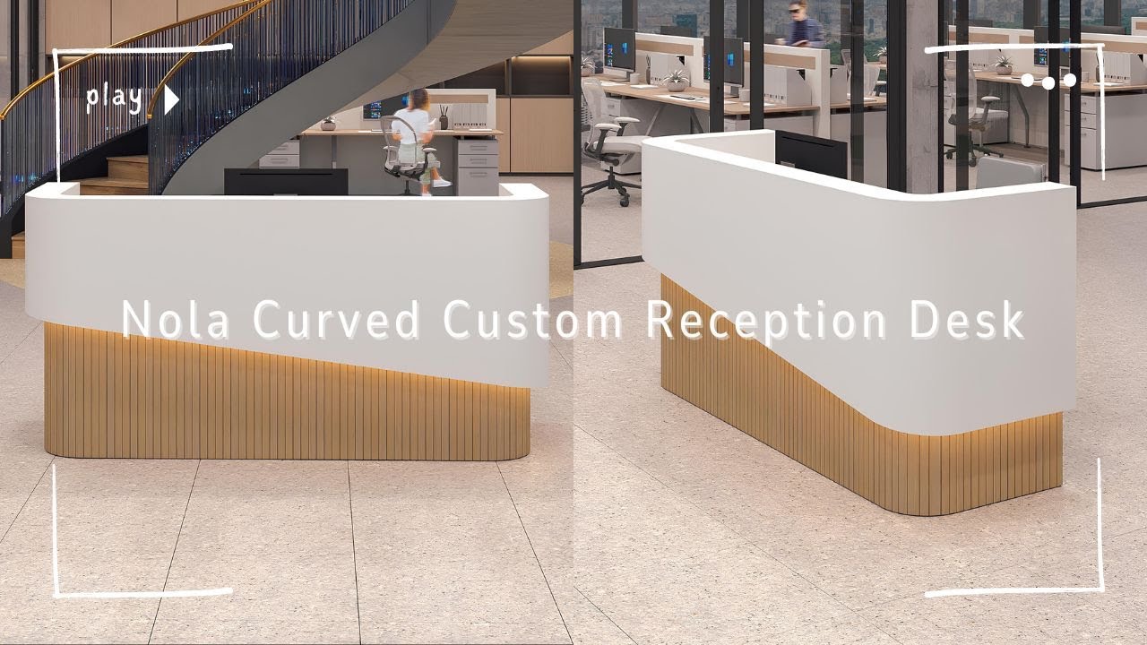 Nola Curved Custom Reception Desk
