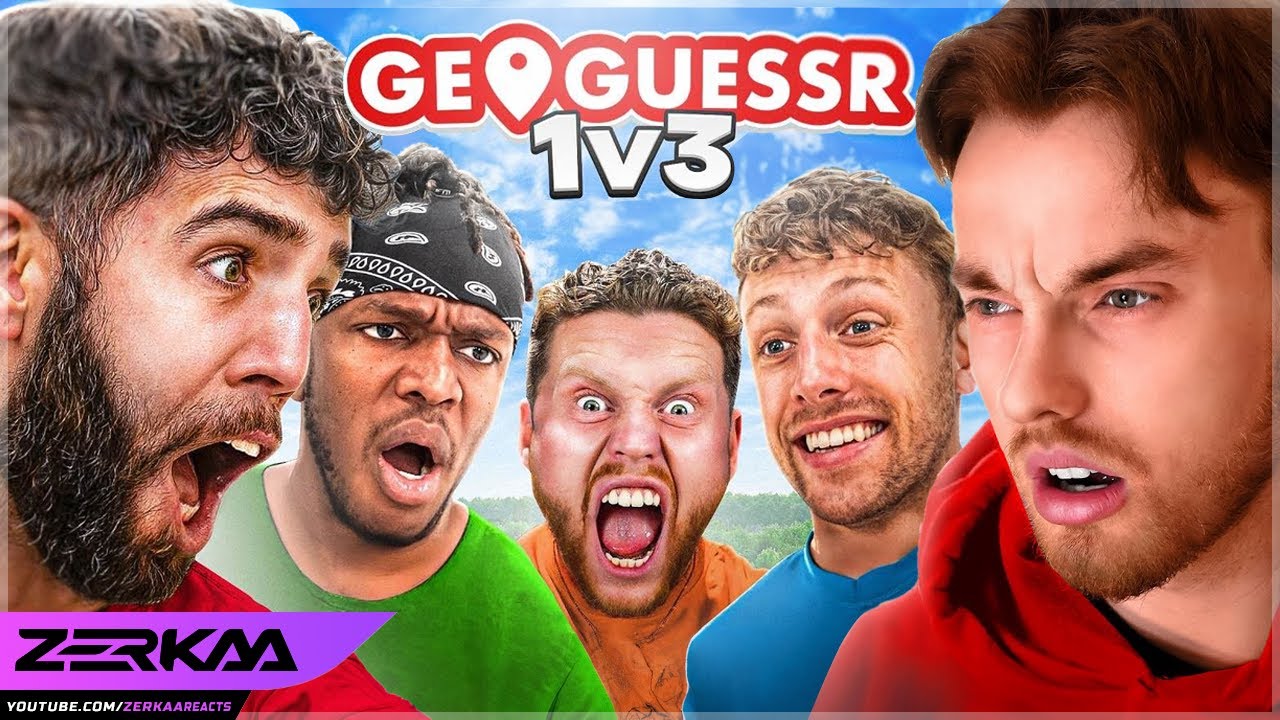 Zerkaa Reacts To Pro Reacts to Zerkaa vs The Sidemen GeoGuessr 1v3