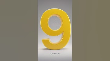 Yellow 3D Countdown | 9 to 0 with Voice #countdown #timer #shorts
