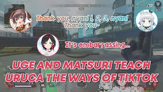 Eng Sub Uge And Matsuri Teach Uruca The Ways Of Tiktok うるか夏色まつり杏戸ゆげホロライブ