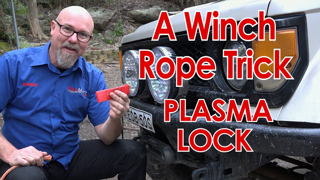 How to attach WINCH ROPE to the WINCH DRUM using a Red Winch Plasma Lock. 