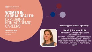 Women in Global Health: Exploring Non-Academic Careers - Dr. Heidi Larson