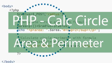 PHP Calculate Circle Area and Radius
