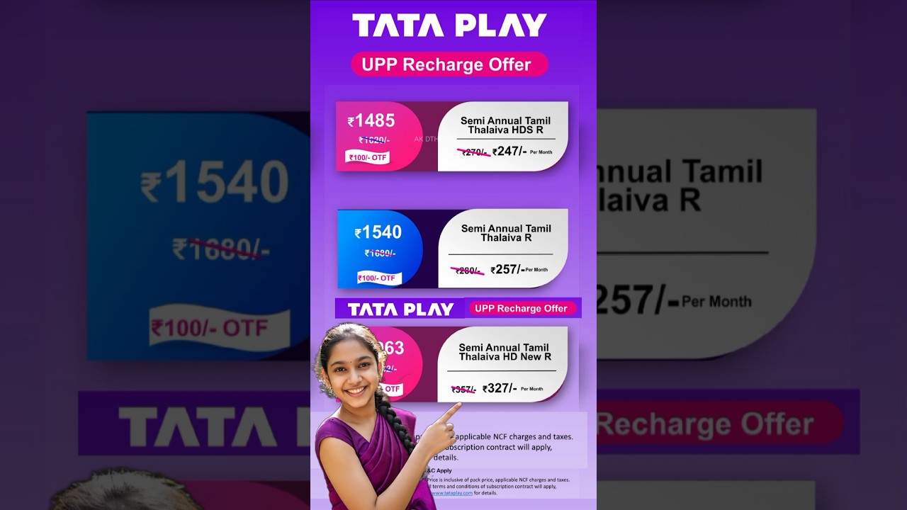 tata play tamil semi annual plan 