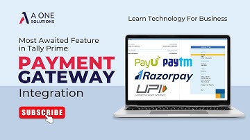 Most Awaited Feature of Tally Prime | Payment Gateway in Tally Prime | A One Solutions.