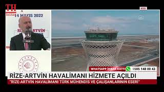 Ri̇ze-Artvi̇n Havali̇mani Hi̇zmete Açildi