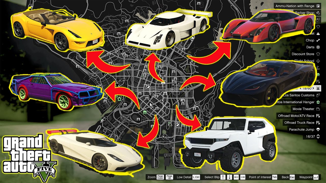 GTA 5 All New Updated Story Mode Rare Car Locations 2025 XBOX PC 