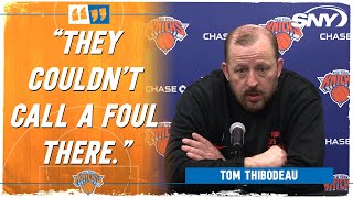 Tom Thibodeau reacts to Sixers filing a grievance with league after Knicks' Game 2 win | SNY