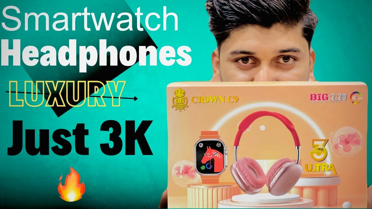 Smart Watch & Hearphones Set & Hot Sell & Ultra Smartwatch Today Hearphone  in 2025 & Crown C9