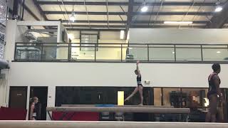 Emily Lahurd kick front on beam