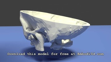 Skull base created from real CT scan data, ready for 3D printing