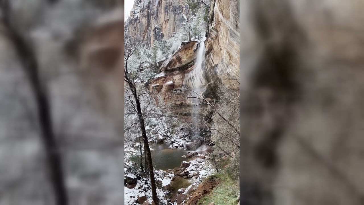Emerald Pools in Winter