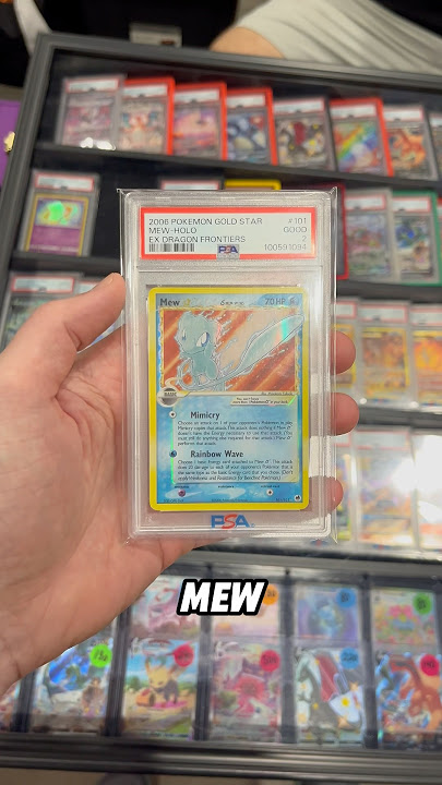Vendor Selling Mew Gold Star Pokemon Card