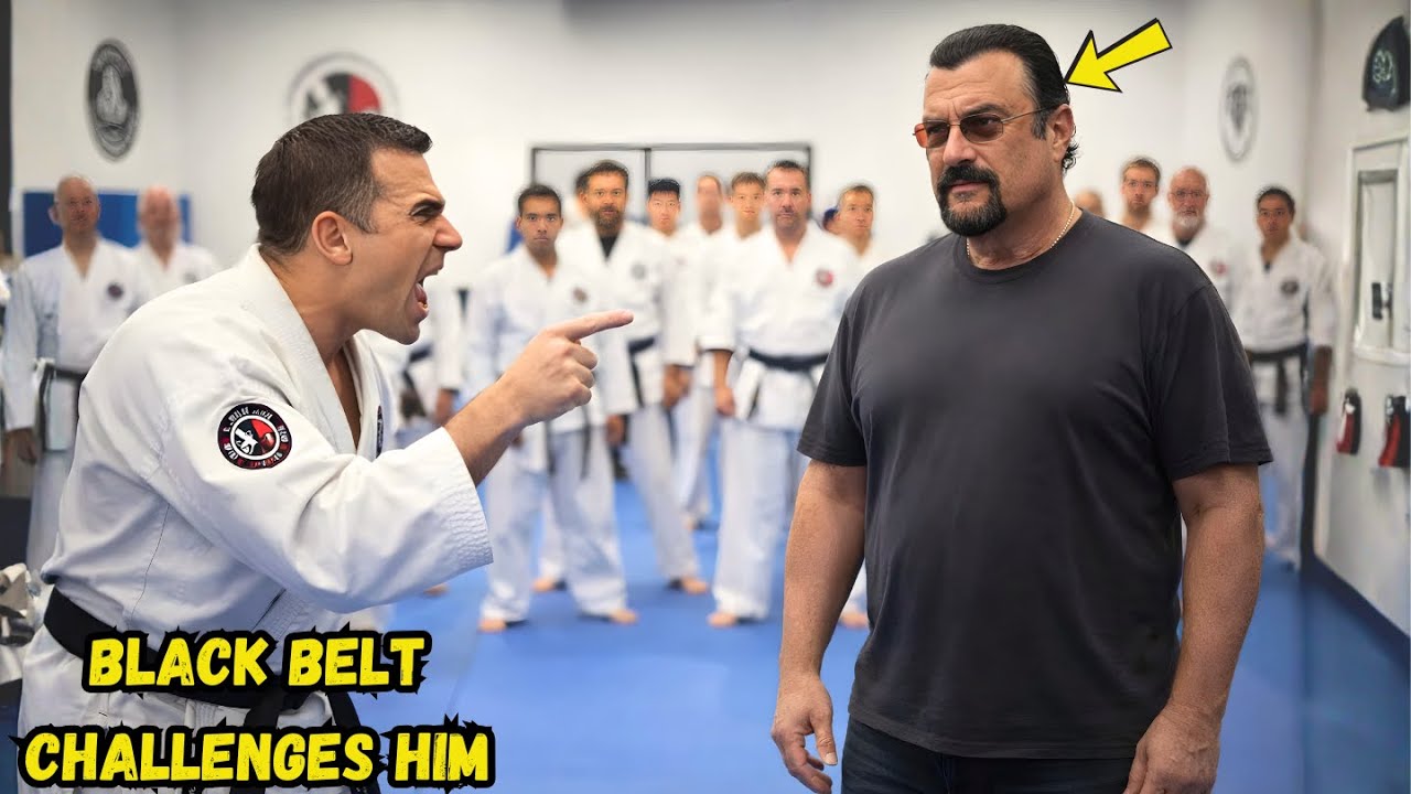 BLACK BELT CHALLENGES STEVEN SEAGAL IN THE GYM — ONE CALM MOVE LEAVES EVERYONE SPEECHLESS...