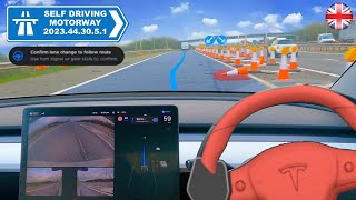 Tesla 'Full Self Driving Capability' on UK Motorway/Highway - Navigate on Autopilot Feature BANNED!