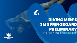 (Full Event) Diving | Men | 3m Springboard | Prelim | Part 2 #finabudapest2022