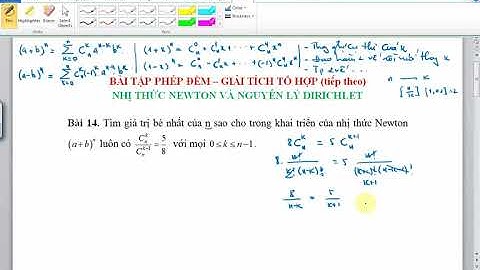 Cách giải các bài toán về nhị thức newton