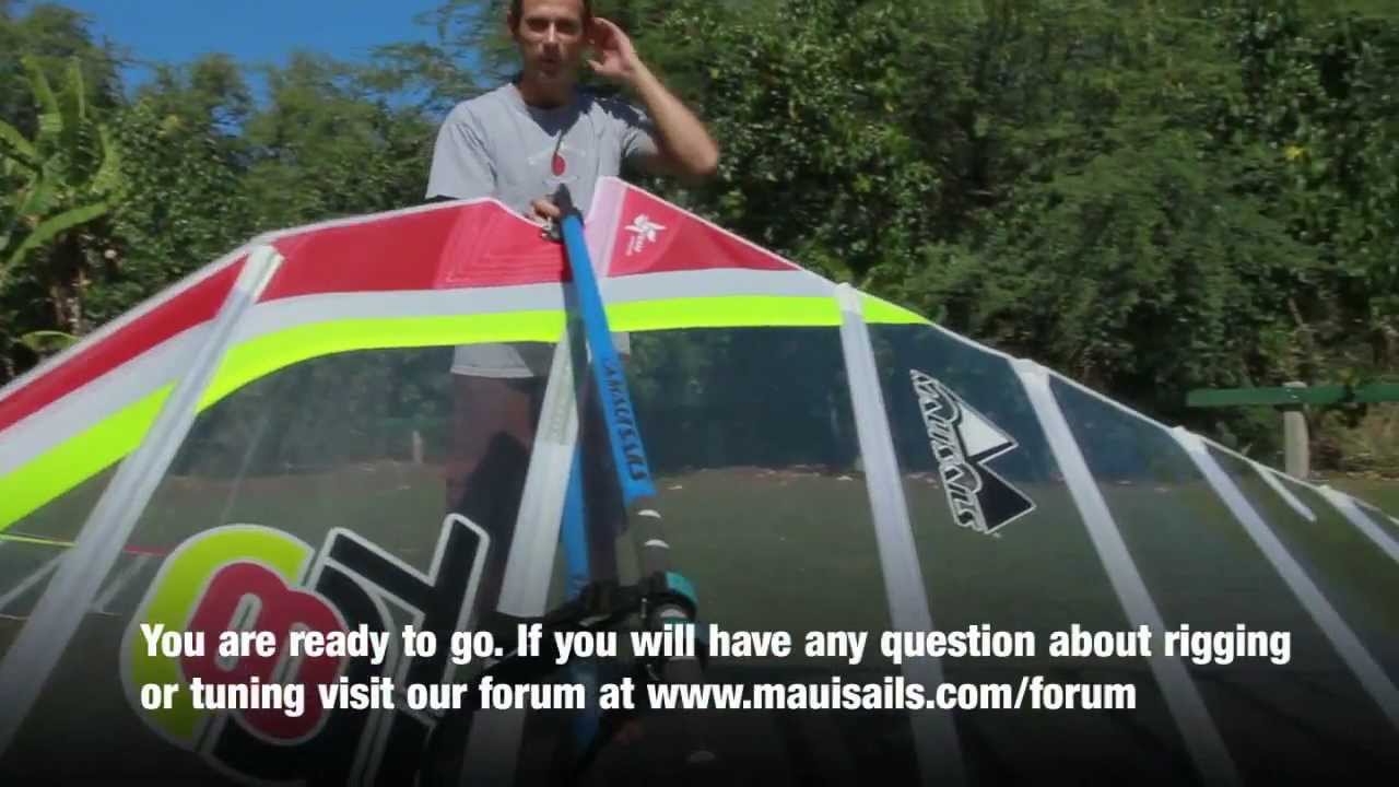 MauiSails TR-8 Race Sail Rigging video