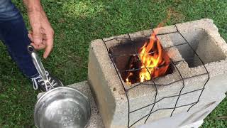 Cinder Block Rocket Stove