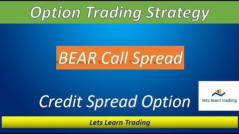Bear Call Spread Option Trading Strategy - Credit Spread strategy | Bearish view option strategy