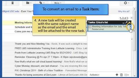Gmail: Converting emails into Calendar or Tasks Functions