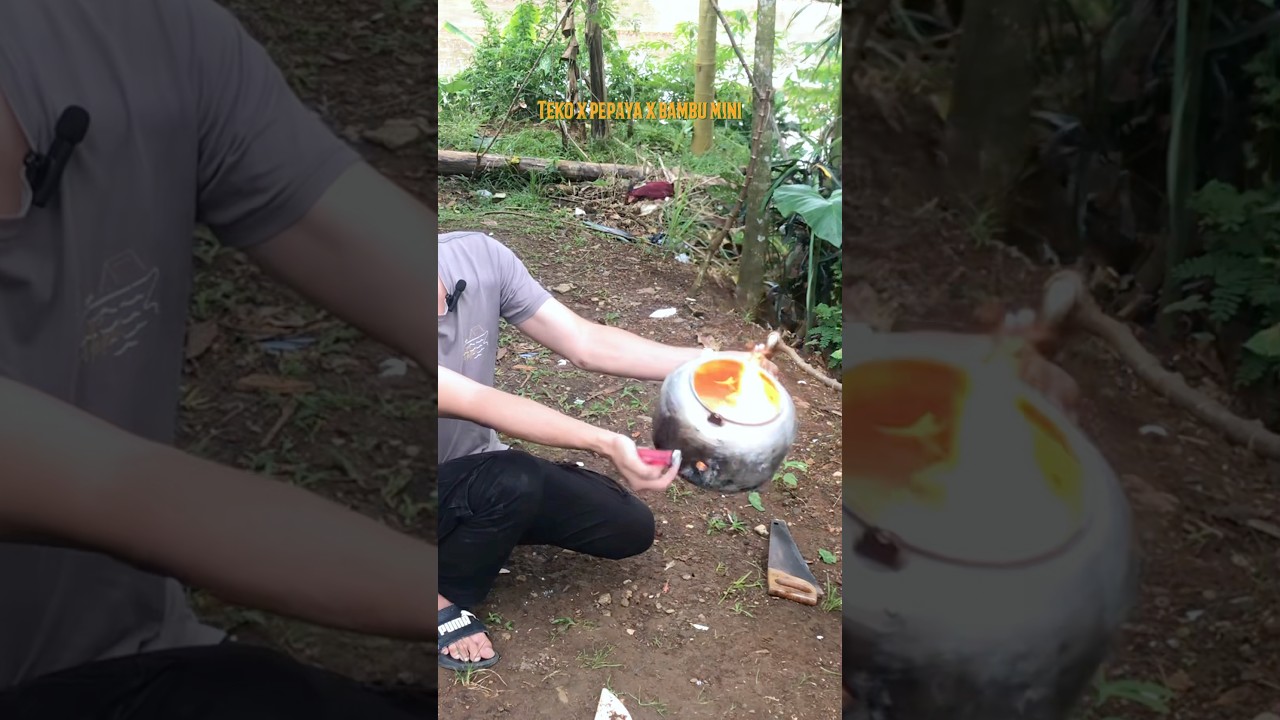 Mercon teko pepaya bambu mini 