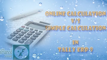 Online calculation in tally erp 9