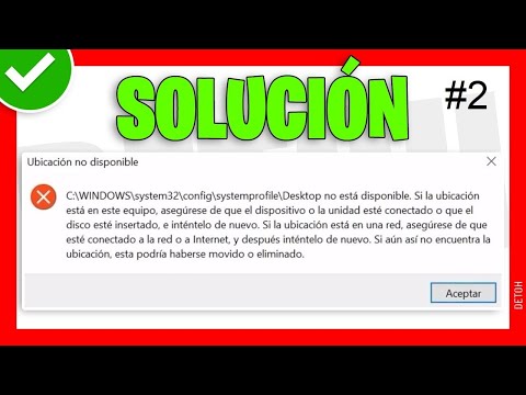 ✅ SOLUCIÓN Error “C:\Windows\system32\config\systemprofile\Desktop” | Windows 10/8/7 Parte 2