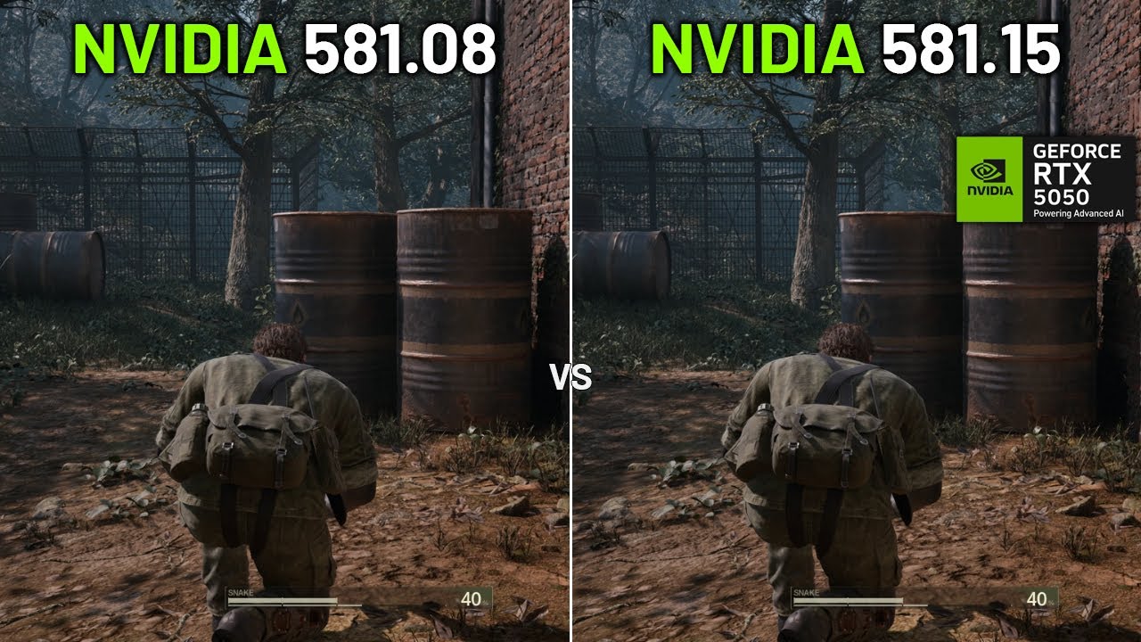 Nvidia Drivers (581.08 vs 581.15) Tested on RTX 5050