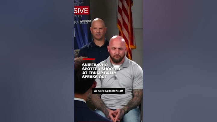 Sniper who spotted shooter at Trump rally speaks out