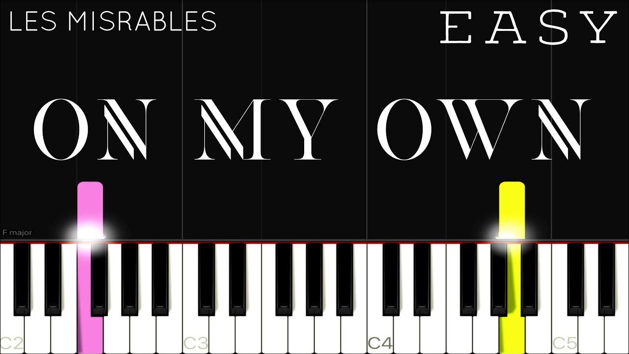 Les Miserables On My Own Easy Piano Tutorial Youtube