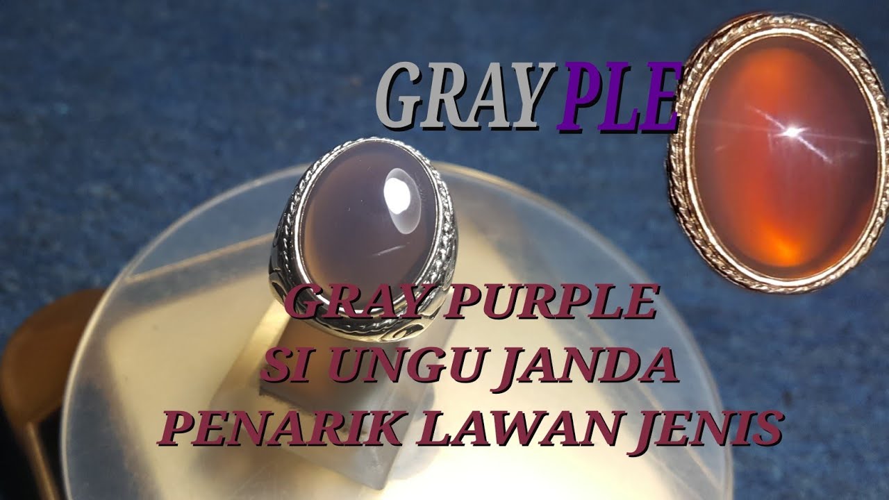 Batu ungu kombinasi Gray dan Purple akik warna janda  mirip 