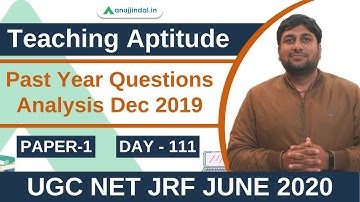 5 MCQs | Paper 1 | Teaching Aptitude | UGC NET JRF JUNE 2020 | Day 111 - by Shubham Sir