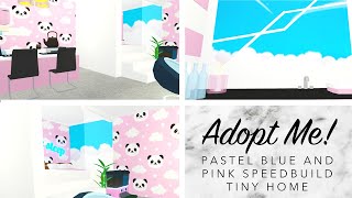 Adopt Me Pastel Pink and Blue Tiny Home Speed Build