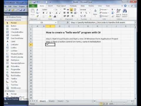 Hello World Program in C# with Visual Studio 2010