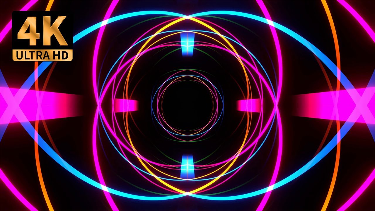 🌟 4K Abstract VJ Loop Video Background 🌟 Neon Laser Spiral 🌟 No ...