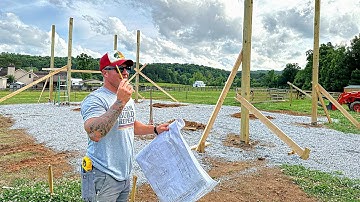 Pole Barn Build on a Budget! Dirt, Concrete and Poles.