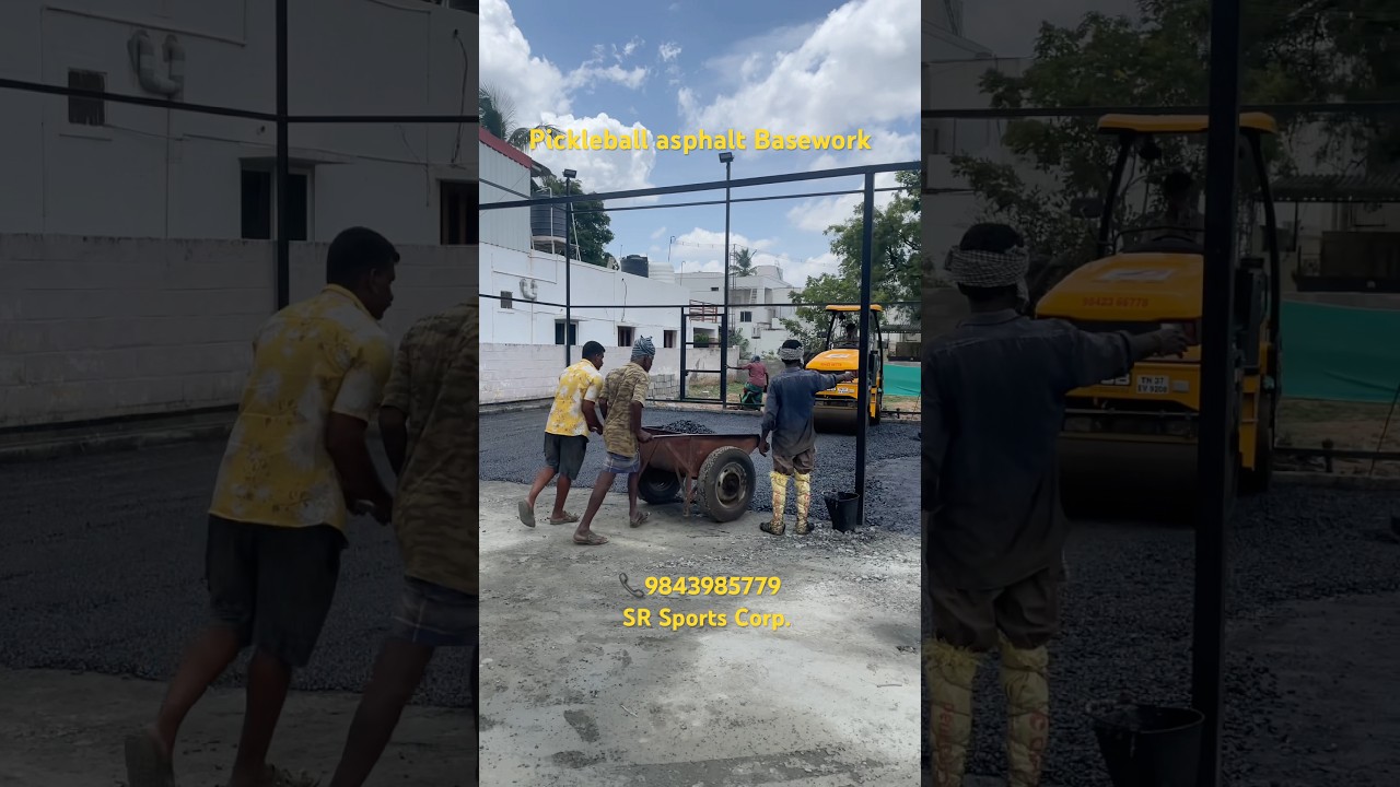 Process of Asphalt Basework for Pickleball: SR Sports Corp. 
