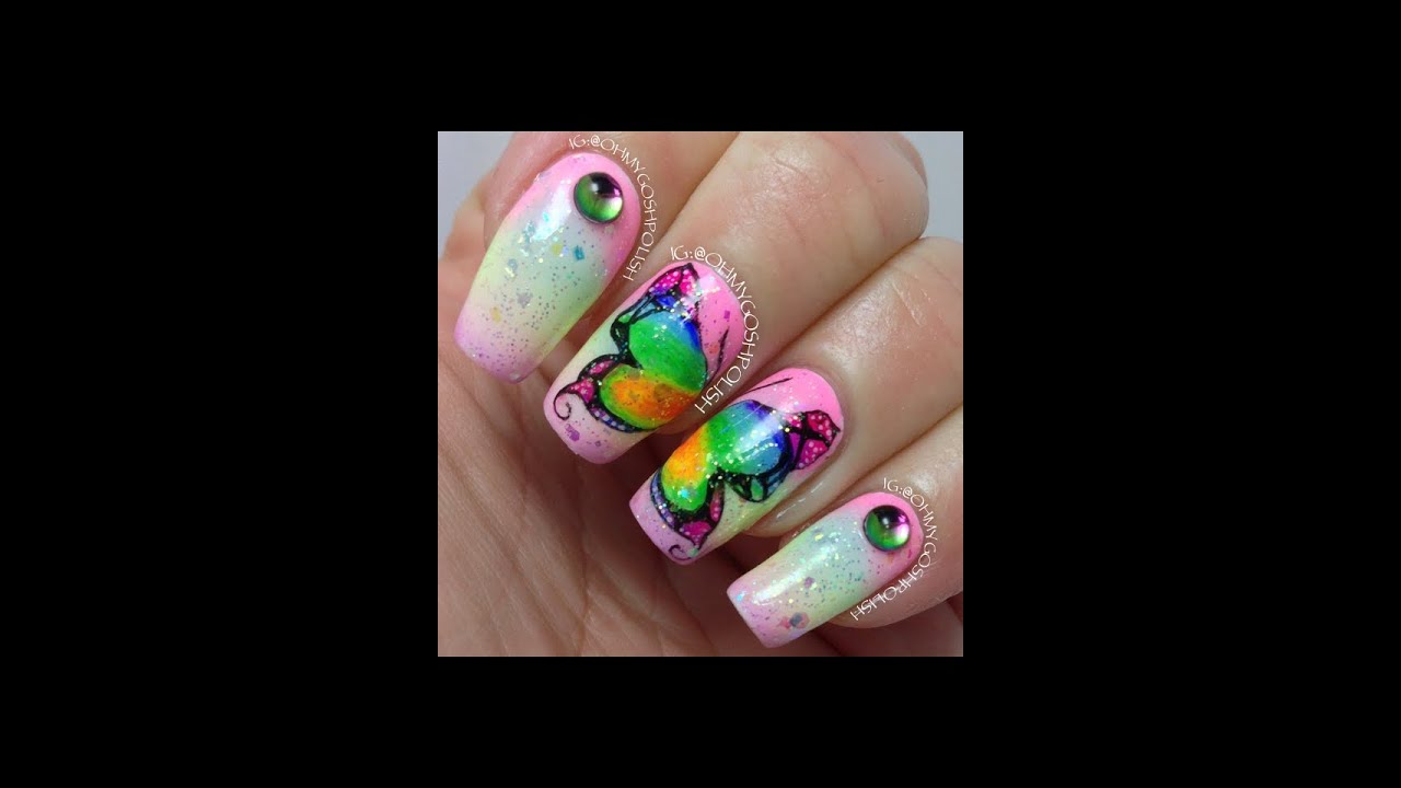 Ohmygoshpolish Butterfly mani