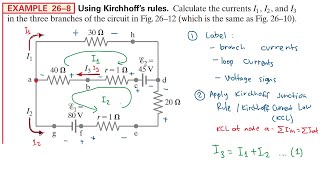 Using Kirchhoff Rule: Step-by-Step, Solved Example. Physics. DC Circuits.  Junction and Loop Rule