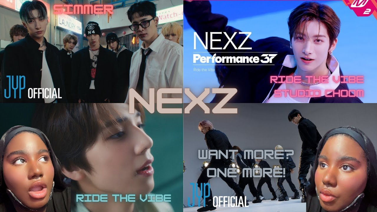 Reacting to NEXZ MV's | Simmer, Ride The Vibe, Want More? One More, Next Zeneration + Studio Choom!